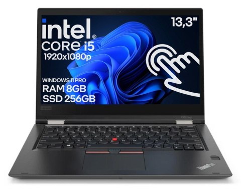 Dotykowy Laptop 2w1 Lenovo ThinkPad Yoga X370 Core i5 7GEN 8GB 256SSD Win10 A
