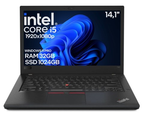 Laptop Lenovo ThinkPad T480 Core i5 8GEN 32GB 1TB SSD Win11 A