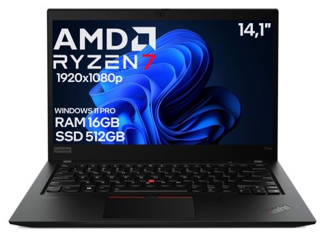 Laptop Lenovo ThinkPad T14s GEN1 Ryzen 7 PRO 4750U 16GB 512SSD Win11 A