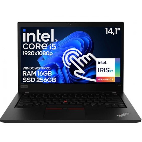 Dotykowy Laptop Lenovo ThinkPad T14 GEN2 i5 11GEN 16GB 256SSD Win11 A Dotykowy Laptop Lenovo ThinkPad T14 GEN2 i5 11GEN 16GB 256SSD Win11 A