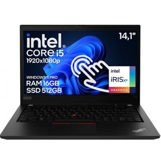 Dotykowy Laptop Lenovo ThinkPad T14 GEN2 i5 11GEN 16GB 512SSD Win11 A-