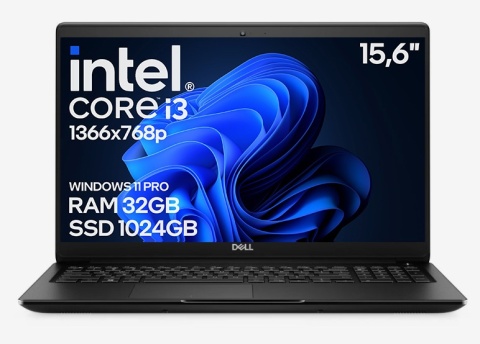 Laptop Dell Latitude 3500 15" Core i3 8GEN 32GB 1TB SSD A