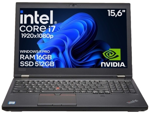 Laptop Lenovo P52 Core i7-8850H 16GB 512SSD Quadro P2000 Win11 B