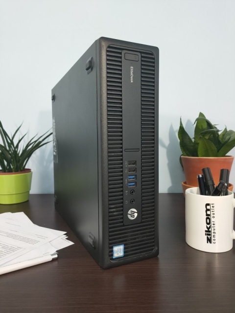 Zestaw PC dom nauka biuro HP 800 G2 i5-6GEN 8GB 240SSD Win 10 Kl B + Monitor Samsung S24C450 Kl B