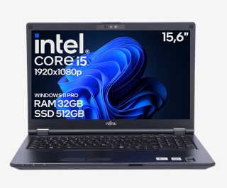 15" Fujitsu E5510 Core i5 10GEN 32GB 512SSD A