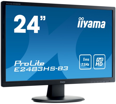 24" Iiyama PL2483H Czarny 1920x1080 A-