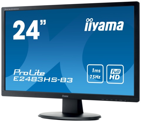 24" Iiyama PL2483H Czarny 1920x1080 A-