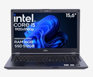 15" Fujitsu E5510 Core i5 10GEN 16GB 512SSD A